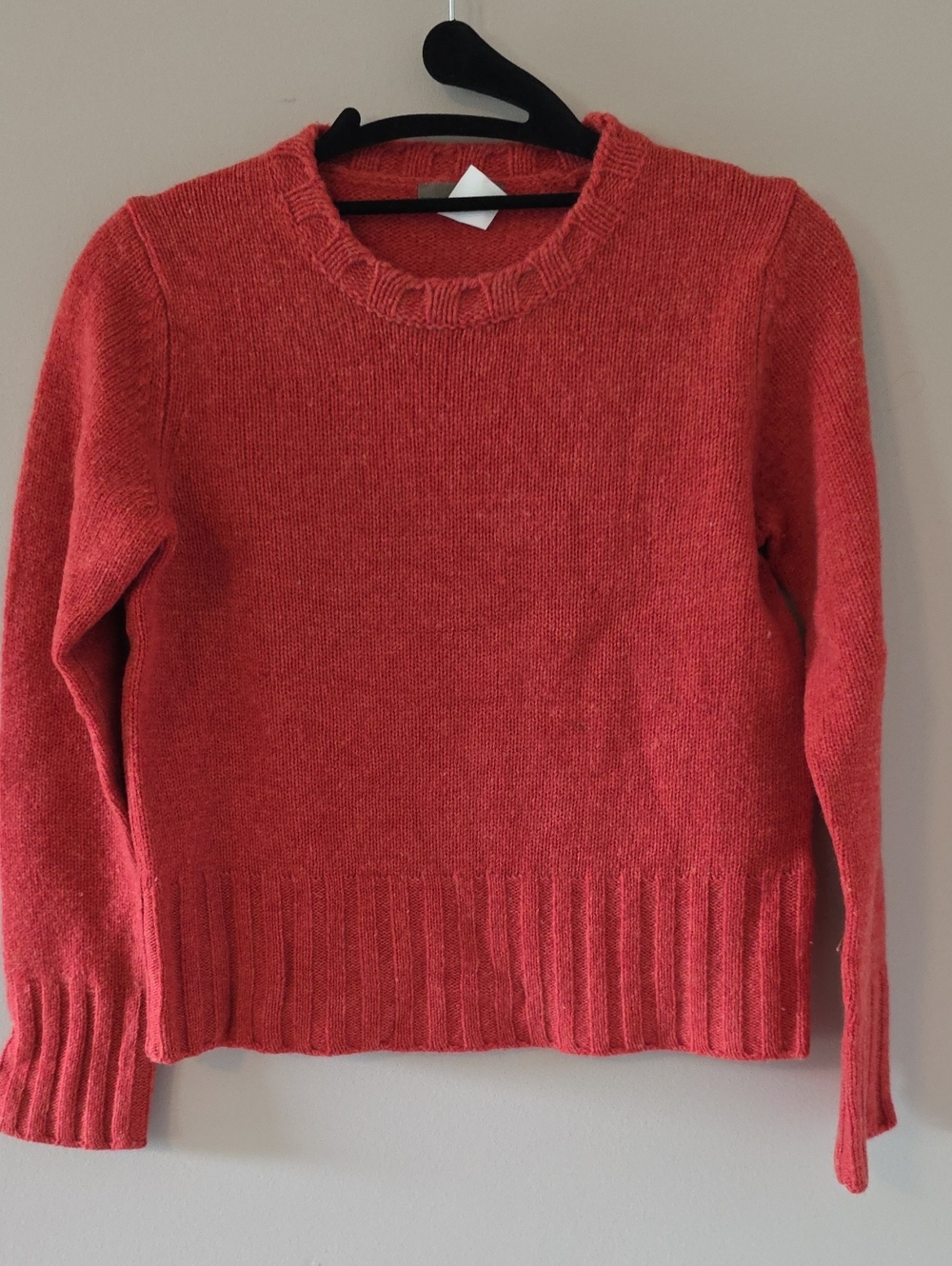 J. Crew Coral-Red Crewneck Sweater